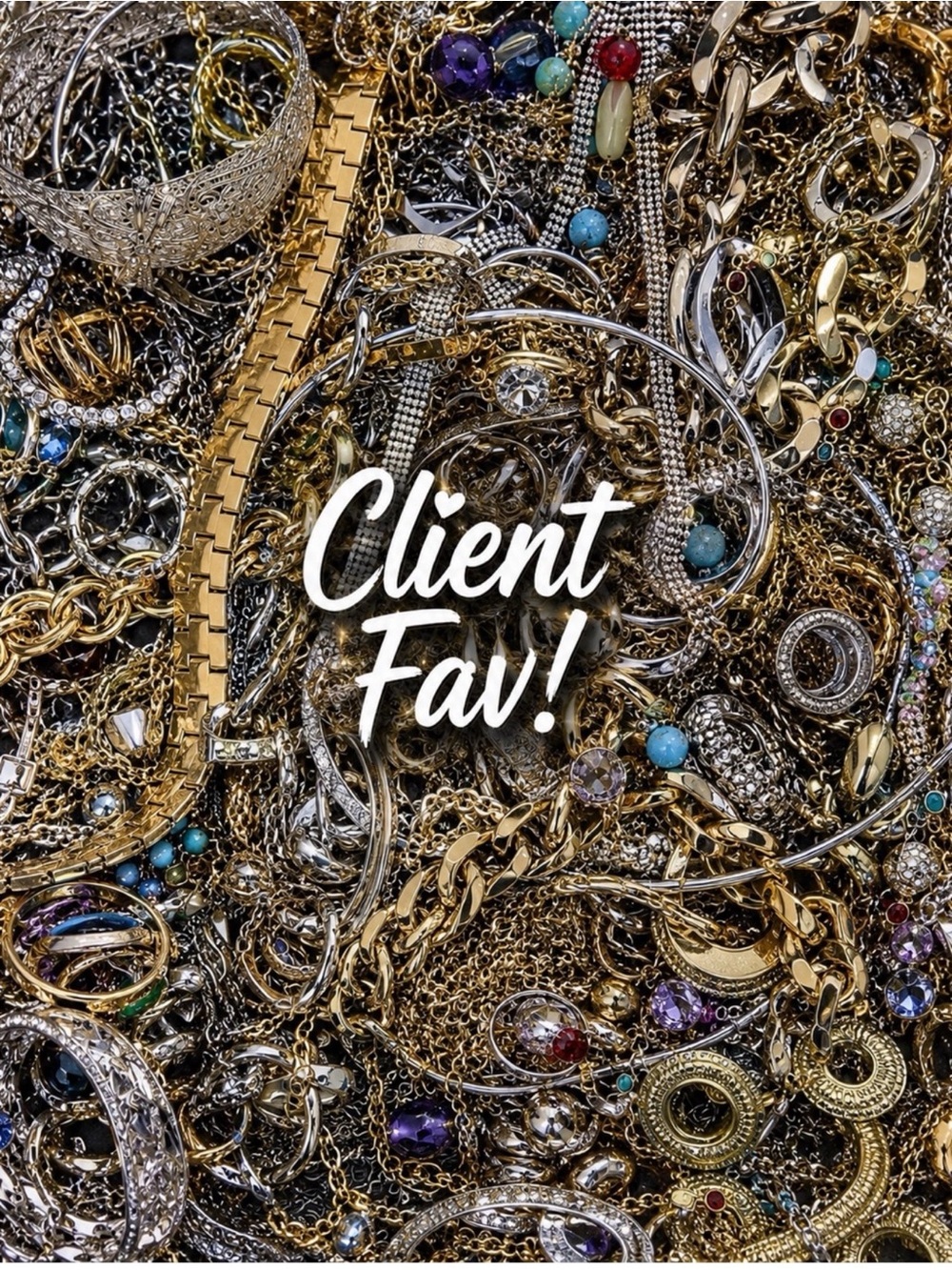 2 lb Tangled Jewelry Lot | Unsearched Mystery Treasure Hunt Wearable Gold Silver